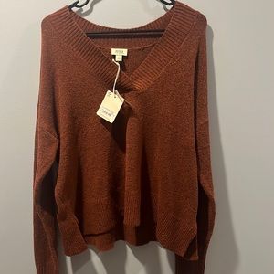 Large burnt orange a.n.a sweater